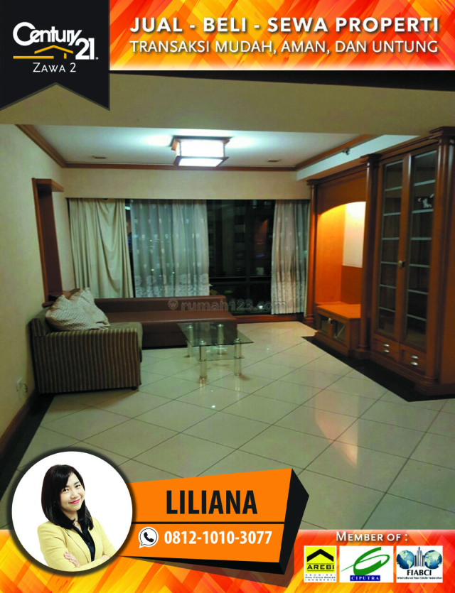 Apartemen Taman Anggrek Type 2BR Fully Furnished Siap Huni, Grogol, Jakarta Barat
