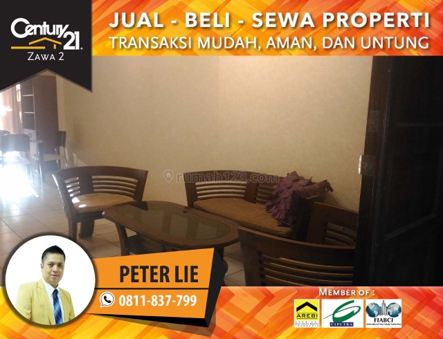 Apartment Mediterania Garden 1 Type Town House 3+1BR Fully Furnish Luas 95m2, Tanjung Duren, Jakarta Barat