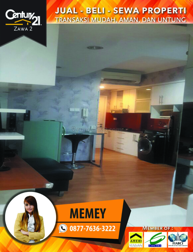 Apartemen Royal Mediterania 1BR Furnished Luas 44m2 L.sedang View Pool Harga 80 juta Pertahun, Tanjung Duren, Jakarta Barat