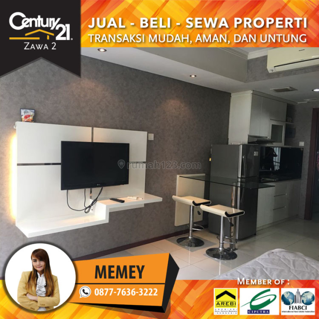 Royal Mediterania type studio Full Furnished Luas 25m2 View Pool Harga 65 Juta Pertahun, Tanjung Duren, Jakarta Barat