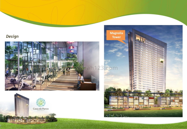 Apartemen CASA DE PARCO, MAGNOLIA TOWER (Sinar Mas Land), Lengkong Kulon, Tangerang