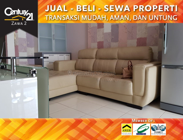 Apartemen Medit 2 - Tower Gardena Full Furnished 2+1BR Luas 42m2 Harga 58 Juta Pertahun, Central Park, Jakarta Barat