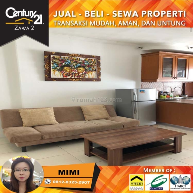 Apartemen Mediterania Garden 2BR Full Furnish Middle Floor View City Tower Edelwais, Tanjung Duren, Jakarta Barat