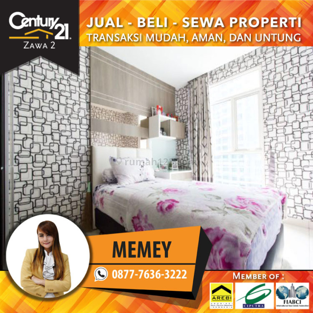 Apartemen Central Park 3BR Luas 200m2 View City Bulanan bisa Mingguan dan Harian, Central Park, Jakarta Barat