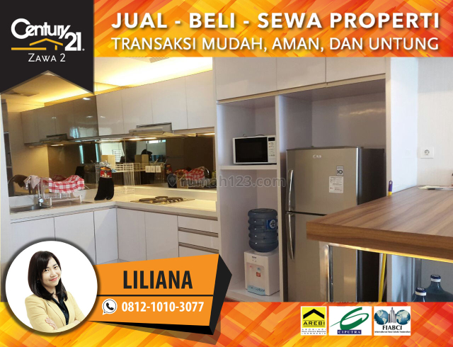 Apartemen Central Park Ltinggi Full Furnished Luas 77m2 2BR View Pullman Harga 150Juta Nego, Central Park, Jakarta Barat