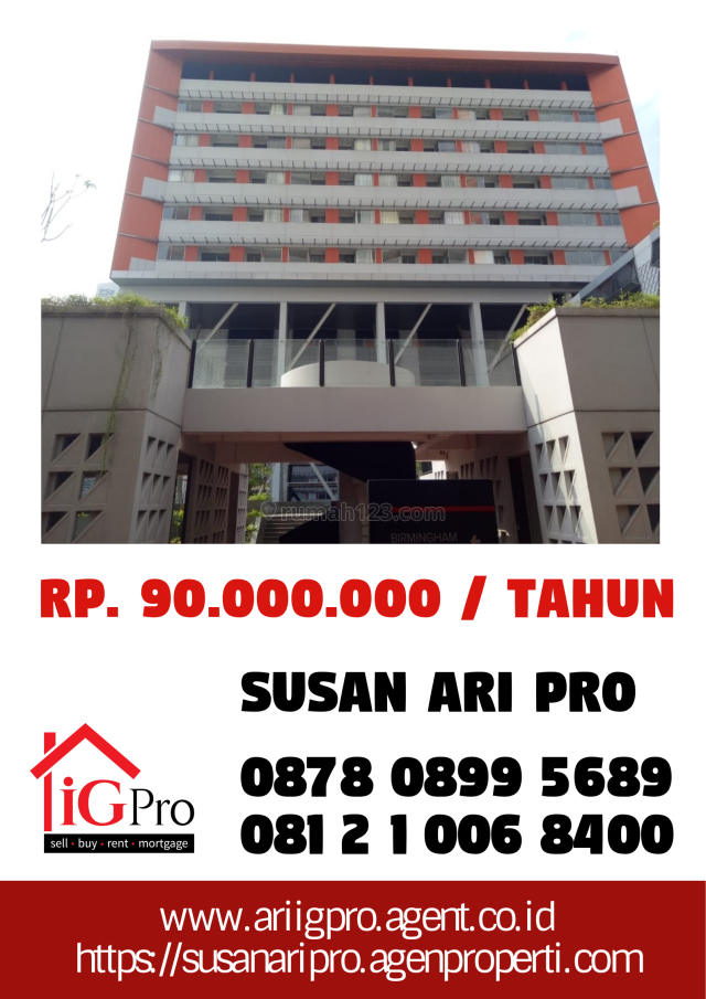 Apartemen Paddington Alam Sutera Full Furnished, Dekat Gading Serpong, Alam Sutera, Tangerang