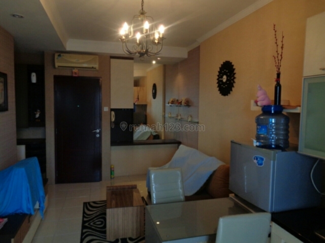 apartemen mediterania garden 2, 2 bedroom furnish lantai tinggi luas 42 m2 view central park harga 60jt perthn, Tanjung Duren, Jakarta Barat