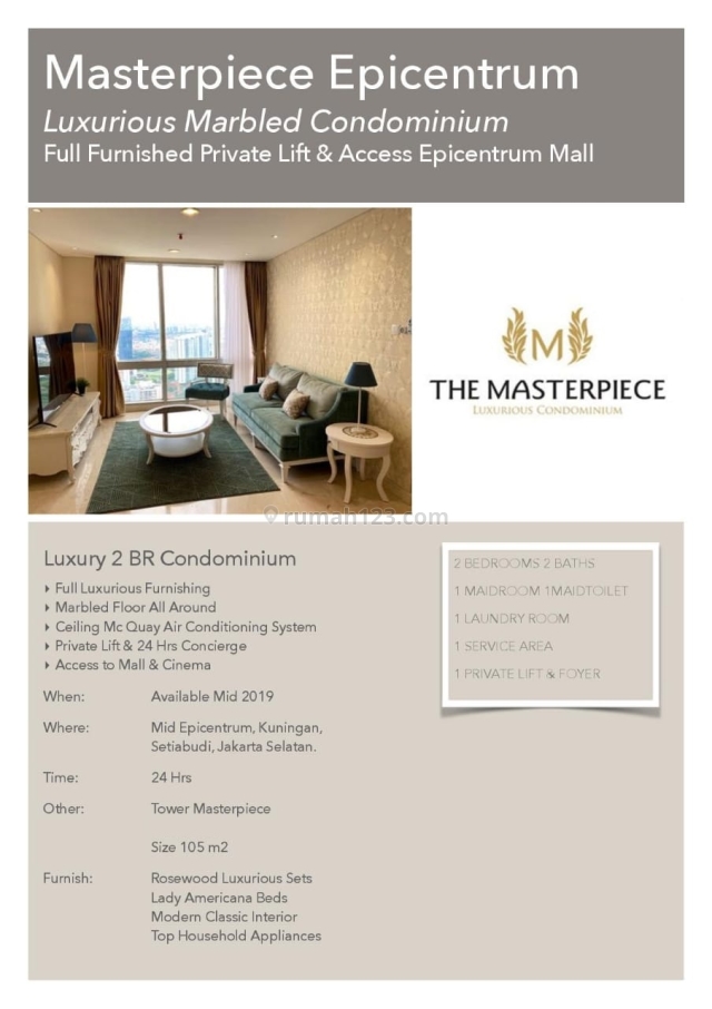 Luxurios Condominium Masterpiece Epicentrum Kuningan Jakarta Selatan, Kuningan, Jakarta Selatan