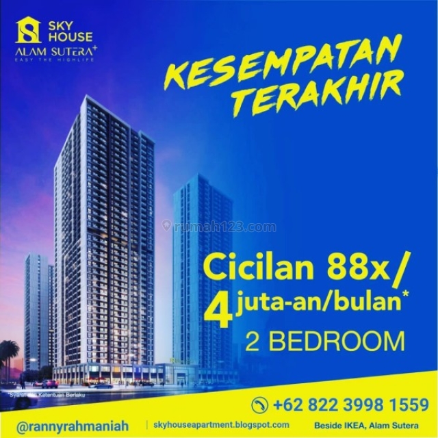 Sky House Alam Sutera+, Apartemen Millenial di CBD Alam Sutera MP341, Alam Sutera, Tangerang