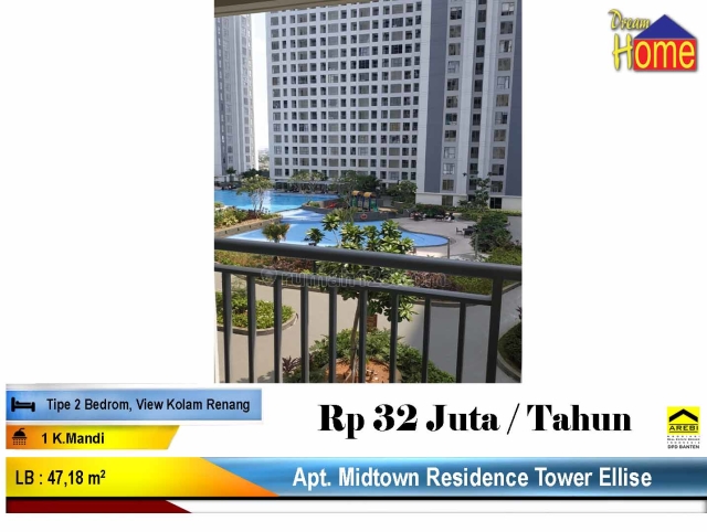 WTR !! Apartemen Midtown Residence Tower Ellise, Gading Serpong, Tangerang