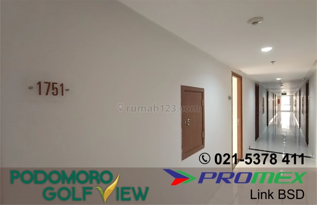 Apartemen Siap Huni Podomoro Golf View Tower Cordia Lantai 17 Studio, Cimanggis, Depok