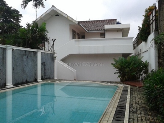 HOUSE 550M2/800M2, SWIMMING POOL, TIDAK BANJIR, 3.000 USD/BULAN @ KEMANG DALAM JAKARTA SELATAN, Kemang, Jakarta Selatan