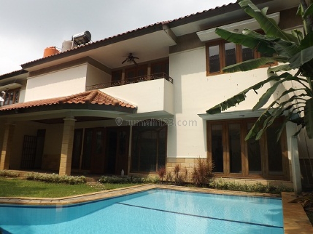 HOUSE 650M2/LAND 600M2, 2 STOREY, S POOL, 3.500 $ USD/MONTH, NEAR TOLL SIMATUPANG, NETHERLAND INTER SCHOOL, QUITE, CLUSTER TOWN HOUSE, 1 GATE, SECRTY 24 OURS @ JERUK PURUT JAKARTA SELATAN, Cilandak, Jakarta Selatan