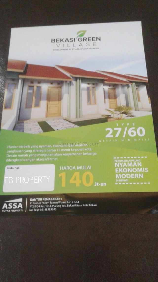 Rumah Baru Minimalis dan Strategis di Telukpucung Bekasi Utara (ZL0525), Telukpucung, Bekasi