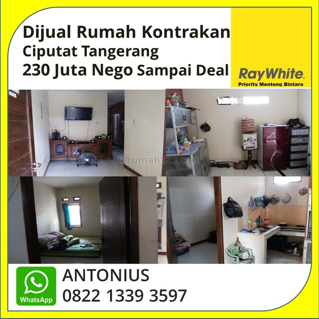 DIJUAL MURAH RUMAH KONTRAKAN DI CIPUTAT TANGERANG 230 JUTA NEGO SAMPAI DEAL, Ciputat, Tangerang
