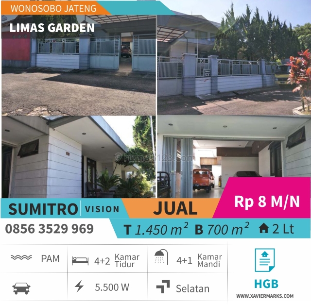 Rumah asri dan luas dengan plafon tinggi perum Limas Garden di Wonosobo Jateng, Wonosobo Kota, Wonosobo