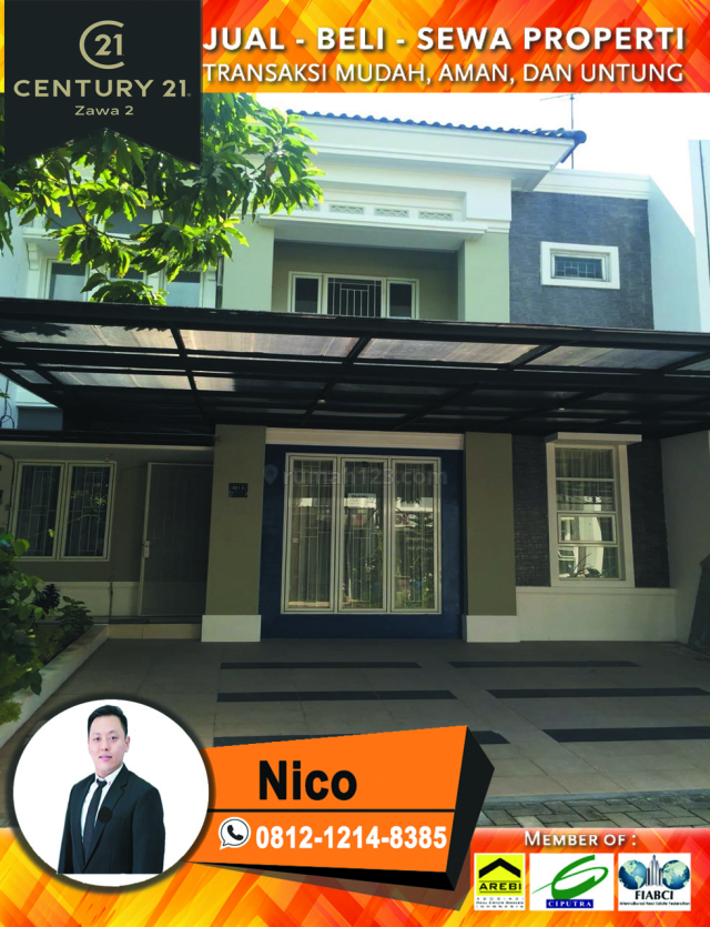 Rumah Cluster Michelia Gading Serpong LB119 LT120 KM3+1 KT 3+1 Harga 2M Semi Furnished, Gading Serpong Cluster Michelia, Tangerang