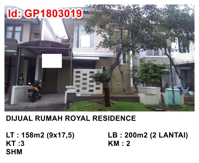 RUMAH ROYAL RESIDENCE WINDSOR B5, Citraland, Surabaya