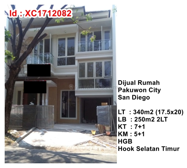 Rumah Pakuwon City San Diego dkt Araya Dharmahusada Puri Galaxy, Pakuwon City, Surabaya