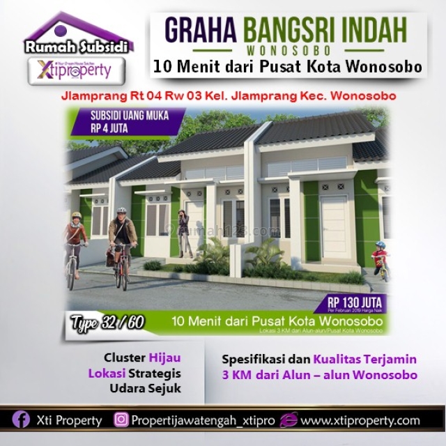 Rumah Subsidi Cluster Hijau Wonosobo, 10 Menit dari Pusat Kota Wonosobo, Wonosobo Kota, Wonosobo