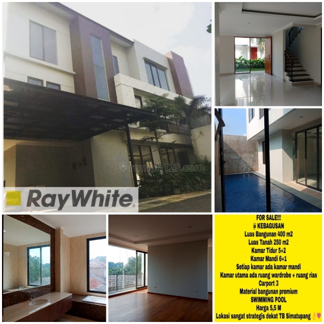 Rumah baru 3 lantai siap huni di Kebagusan, Kebagusan, Jakarta Selatan
