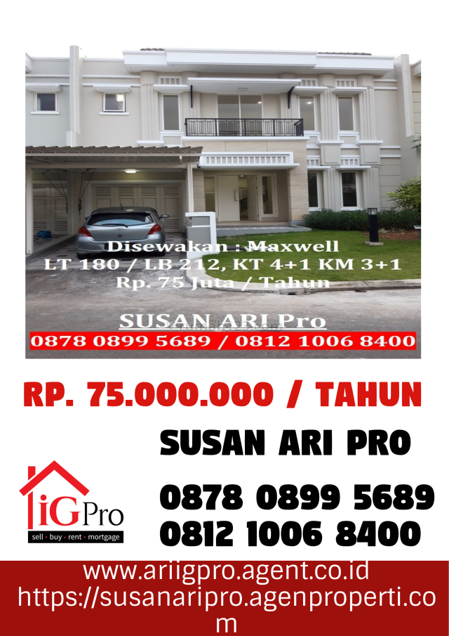 Rumah Bagus & Nyaman Cluster Maxwell Di Gading Serpong, Dekat Alam Sutera Dan BSD, Gading Serpong, Tangerang