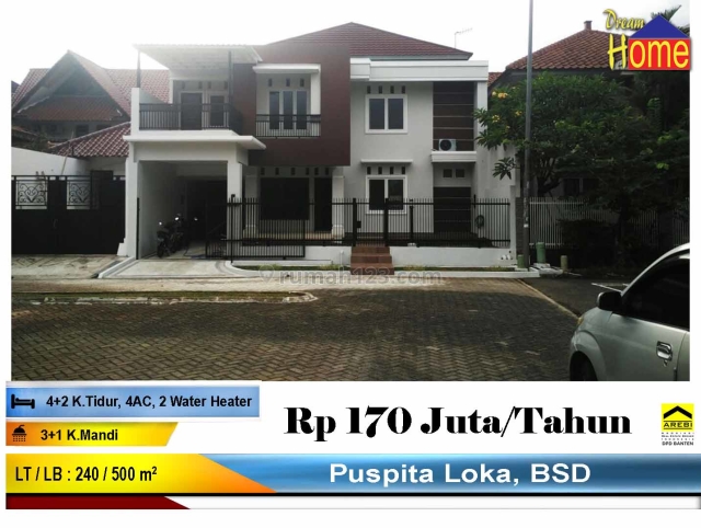 WTR !! Rumah Mewah Siap Huni di Puspita Loka BSD, BSD Puspita Loka, Tangerang