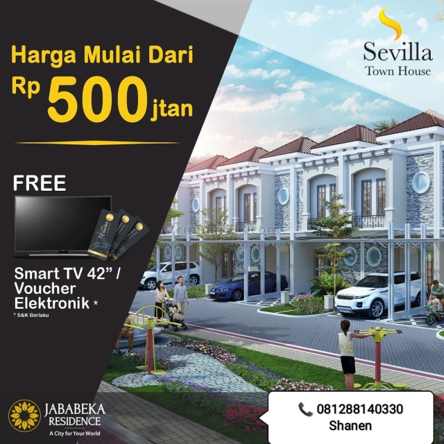 Cluster Rumah Baru 2 Lantai 500jtan Dekat Mall Plaza Indonesia, Jababeka, Bekasi