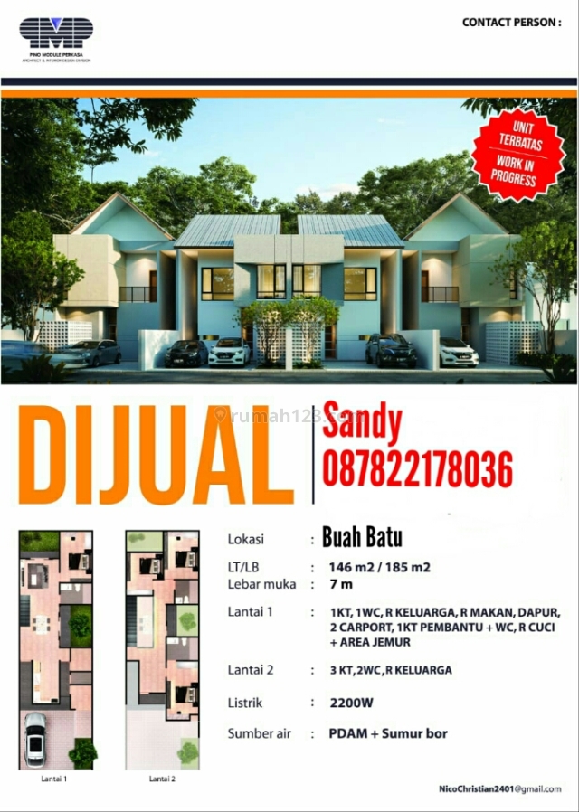 Dipasarkam Rumah Baru di Wilayah Buah Batu Bandung, Buah Batu, Bandung