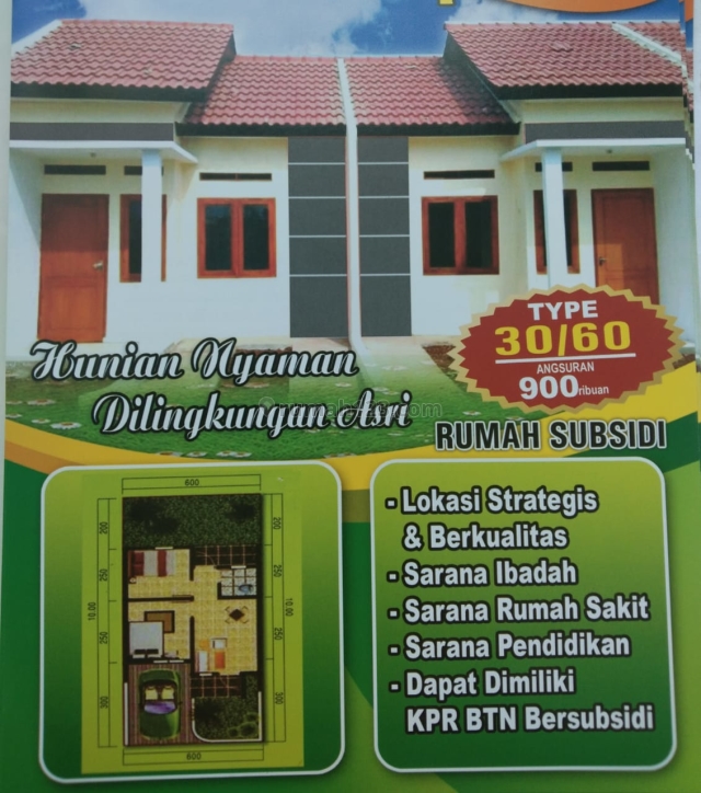 Perumahan Subsidi Murah Pinggir Jalan Dekat Jakarta, Tambun Utara, Bekasi