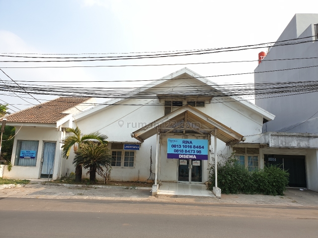 Rumah Pinggir Jalan Raya Bintaro, Cocok u/ Usaha, Lokasi Strategis, Parkir Luas, Bintaro, Tangerang