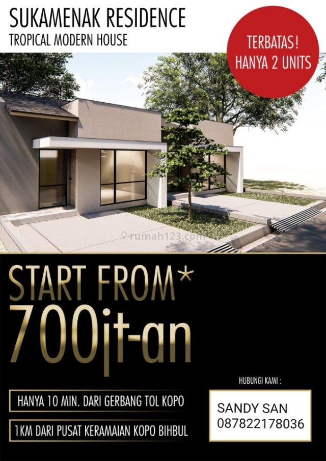 Rumah Baru Strategis Sukamenak, Kopo, Bandung