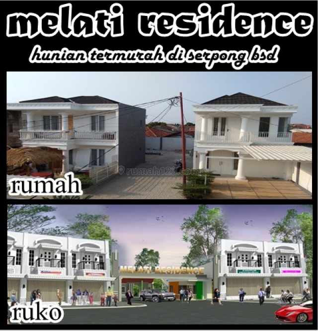 rumah classic melati termurah kawasan serpong, villa melati mas, BSD Bukit Golf, Tangerang