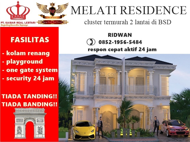 Rumah termurah 2 lantai idaman mewah di Serpong, Sutera Buana Alam Sutera, Tangerang