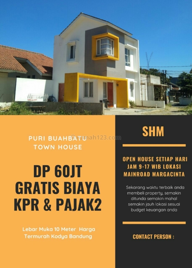 Super promo rumah mewah 2 lantai all in 60jt di Buahbatu margacinta dkt stt telkom transmart trans studio mall dan tol buah batu, Buah Batu, Bandung