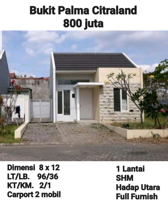Rumah Keren Full Furnish Bukit Palma Citraland - Wiyung Surabaya KPR Siap Huni, Citraland, Surabaya