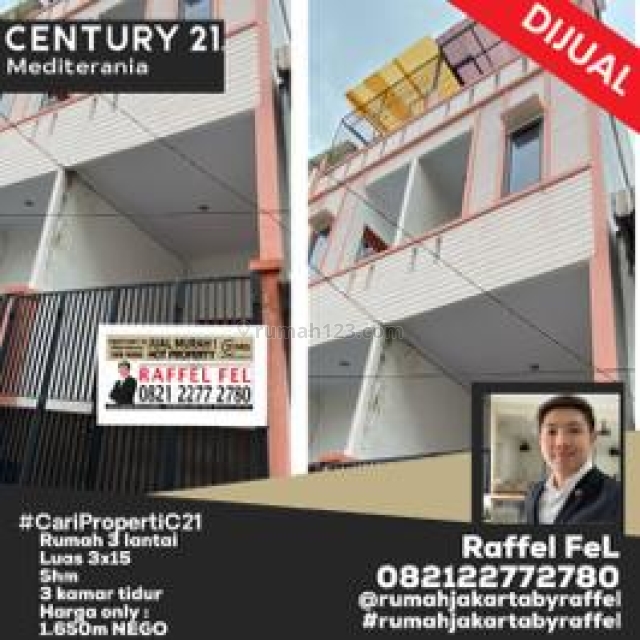 Rumah Pademangan, bangunan 3 lantai, siap hun 082122772780, Pademangan, Jakarta Utara
