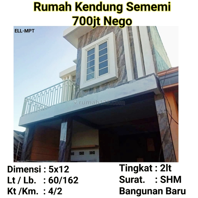 Rumah 2lt Baru Murah Kendung Sememi - Manukan Benowo Bukit Palma Siap Huni Nego, Rungkut, Surabaya