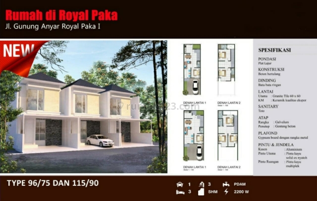 Hunian Di Royal Paka Gunung Anyar, Gununganyar, Surabaya