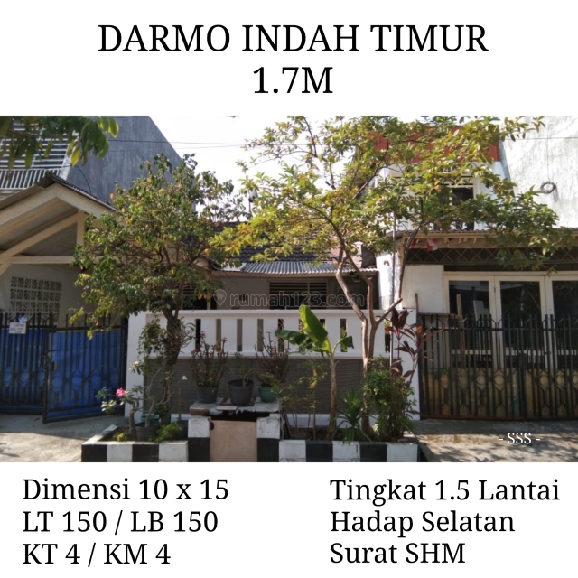 Rumah Darmo Indah Timur Surabaya Barat Siap Huni Tenang Nyaman bs KPR, Darmo permai, Surabaya