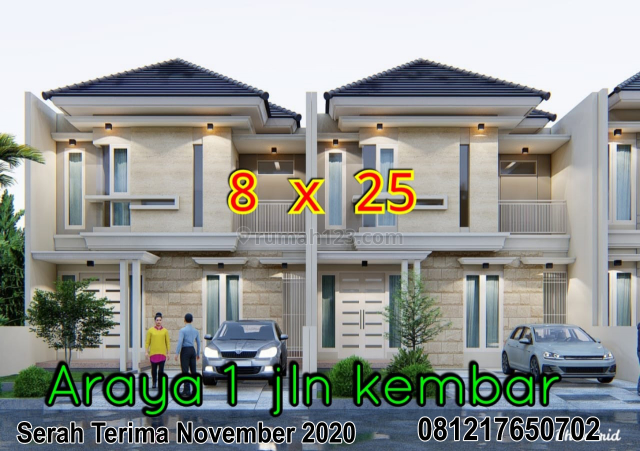 Rumah Baru Bangun Araya Tahap 1 harga 4M-an (192a), Sukolilo, Surabaya
