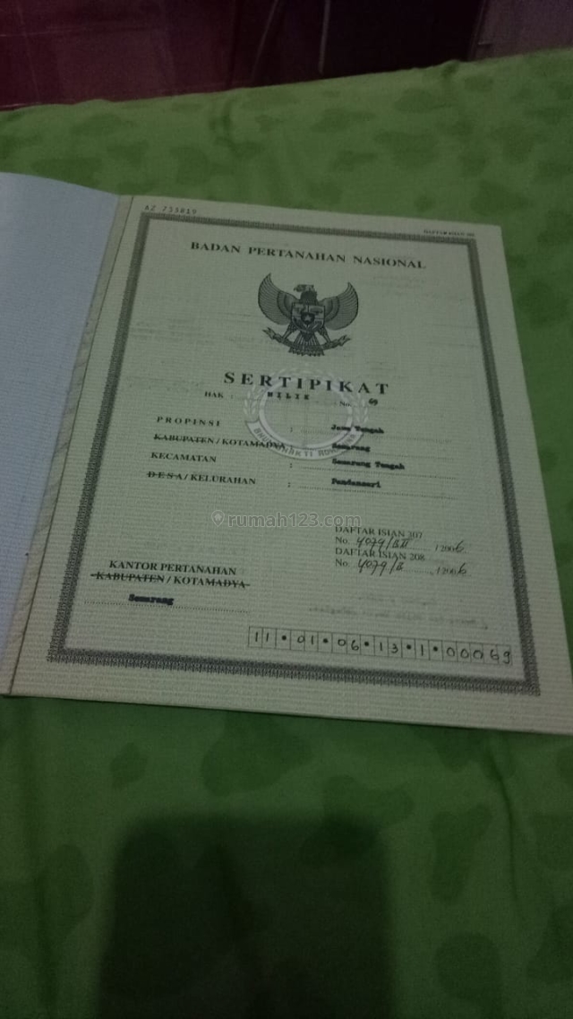 Rumah kost murah pandansari semarang depan stasiun poncol,SHM,bebas banjir, Pandansari, Semarang