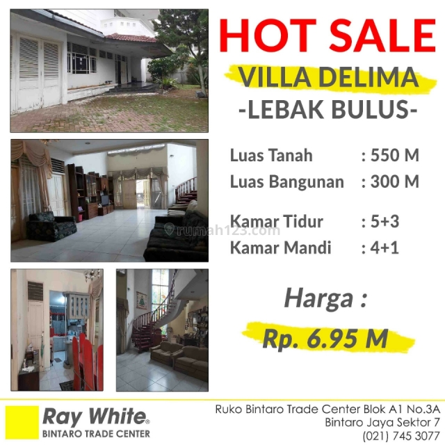 Rumah Klasik hitung tanah @Villa Delima, Lebak Bulus, Jakarta Selatan