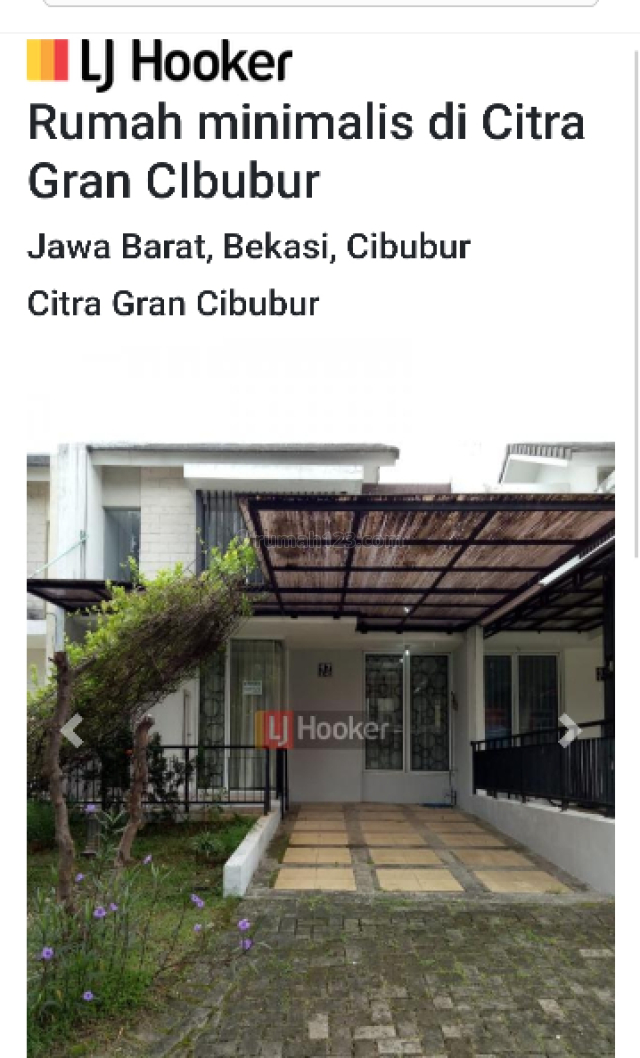 Rumah Citragran Cibubur, Citra Grand, Jakarta Timur