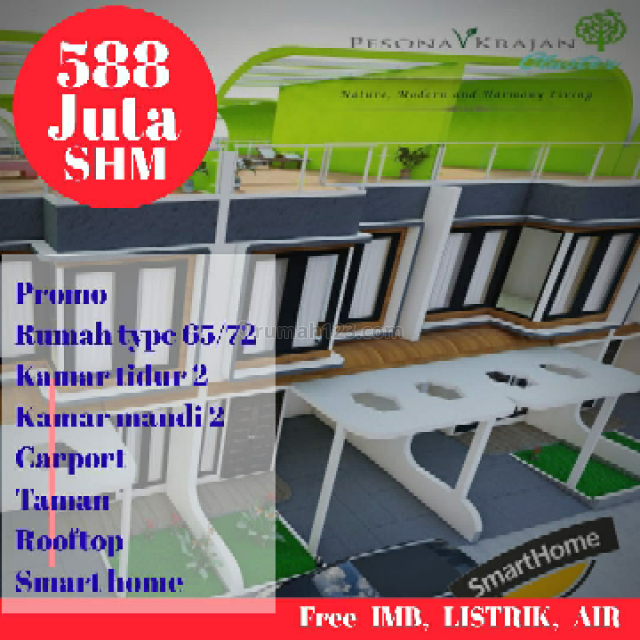 Rumah murah 2 lantai di sukun kota Malang, Sukun, Malang