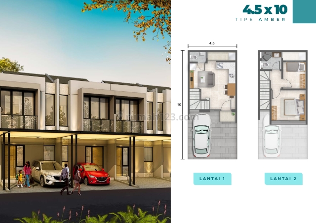 PIK 2 - Rumah Milenial Cluster Florida tipe Amber 4,5x10 2BR Free VVIP Pass PIK2, Pantai Indah Kapuk, Jakarta Utara