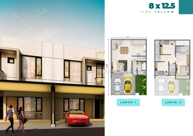 PIK 2 - Rumah Milenial Cluster Florida tipe Yellow 8x12,5 3+1BR Free VVIP Pass PIK2, Pantai Indah Kapuk, Jakarta Utara