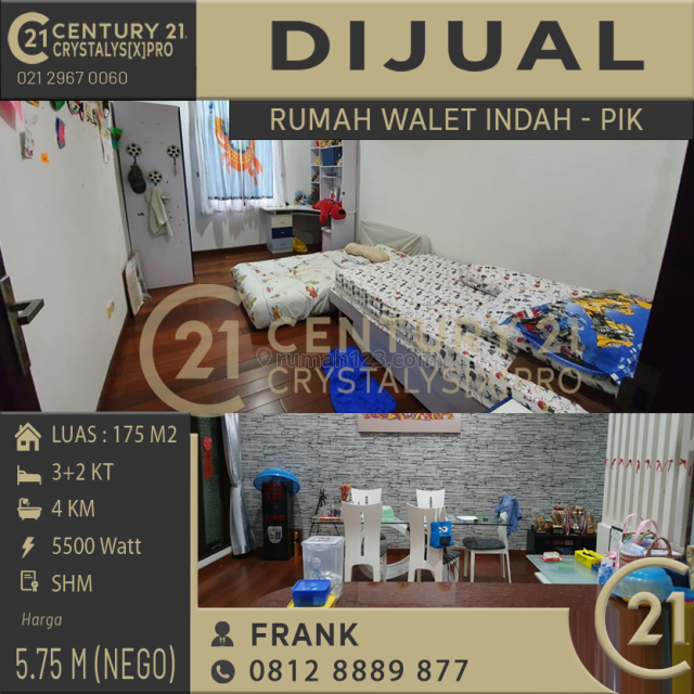 Rumah Siap Huni di Walet Indah, PIK, Pantai Indah Kapuk, Jakarta Utara