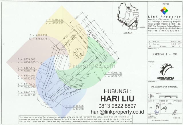 LAHAN / KAVLING INDUSTRI SIAP BANGUN DI KAWASAN SURYACIPTA CITY OF INDUSTRIES, Ciampel, Karawang
