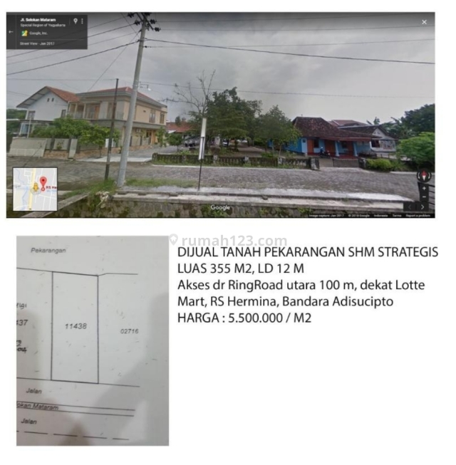 tanah lokasi strategis, Condong Catur, Sleman
